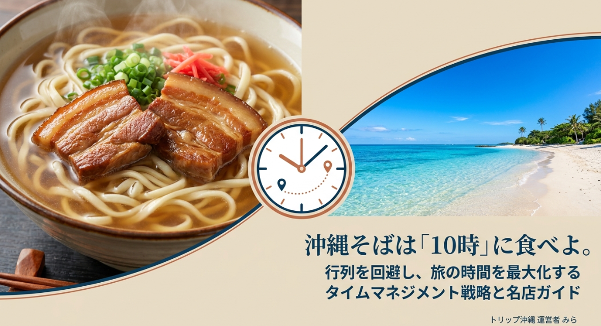 沖縄そばは「10時」に食べよ。行列を回避し、旅の時間を最大化するタイムマネジメント戦略と名店ガイド